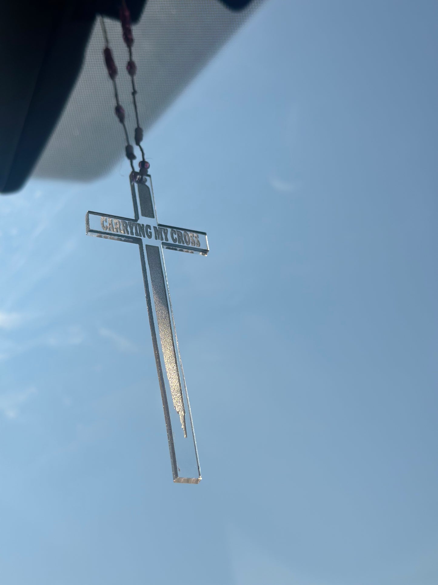 Carrying My Cross Car Charm